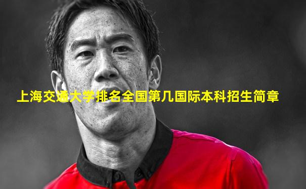上海交通大学排名全国第几国际本科招生简章